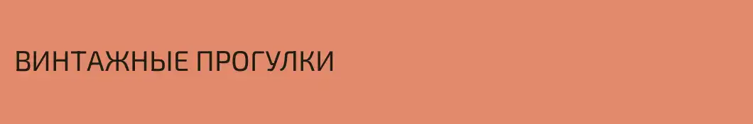 ВИНТАЖНЫЕ ПРОГУЛКИ